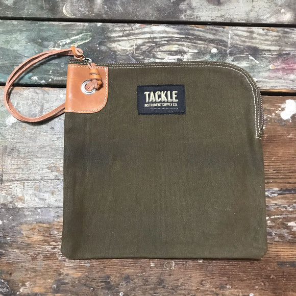 TACKLE ZIPPERED ACCESSORY BAG - FOREST GREEN
