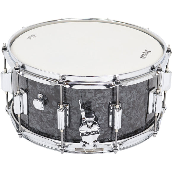 Rogers SuperTen Wood Series Snare Drum in Black Pearl Finish - 14 x 6.5