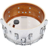 Rogers SuperTen Wood Series Snare Drum in White Marine Pearl Finish - 14 x 6.5"