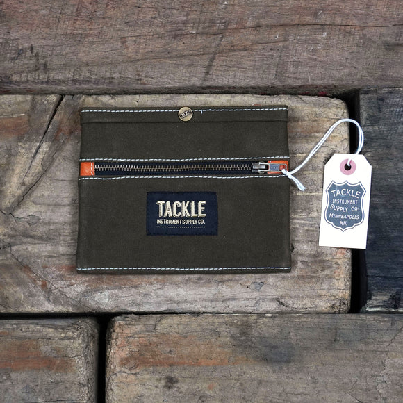 Tackle Waxed Canvas Gig Pouch - Forest Green