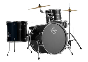 Dixon Spark Series 4-Pce Drum Kit with Cymbals in Misty Black Sparkle