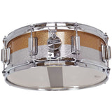 Rogers PowerTone Series Wood Shell Snare Drum in Gold/Silver Two Tone Lacquer Sparkle - 14 x 5"
