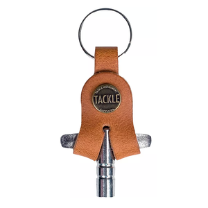 Tackle Leather Drum Key Case with Key - Tan